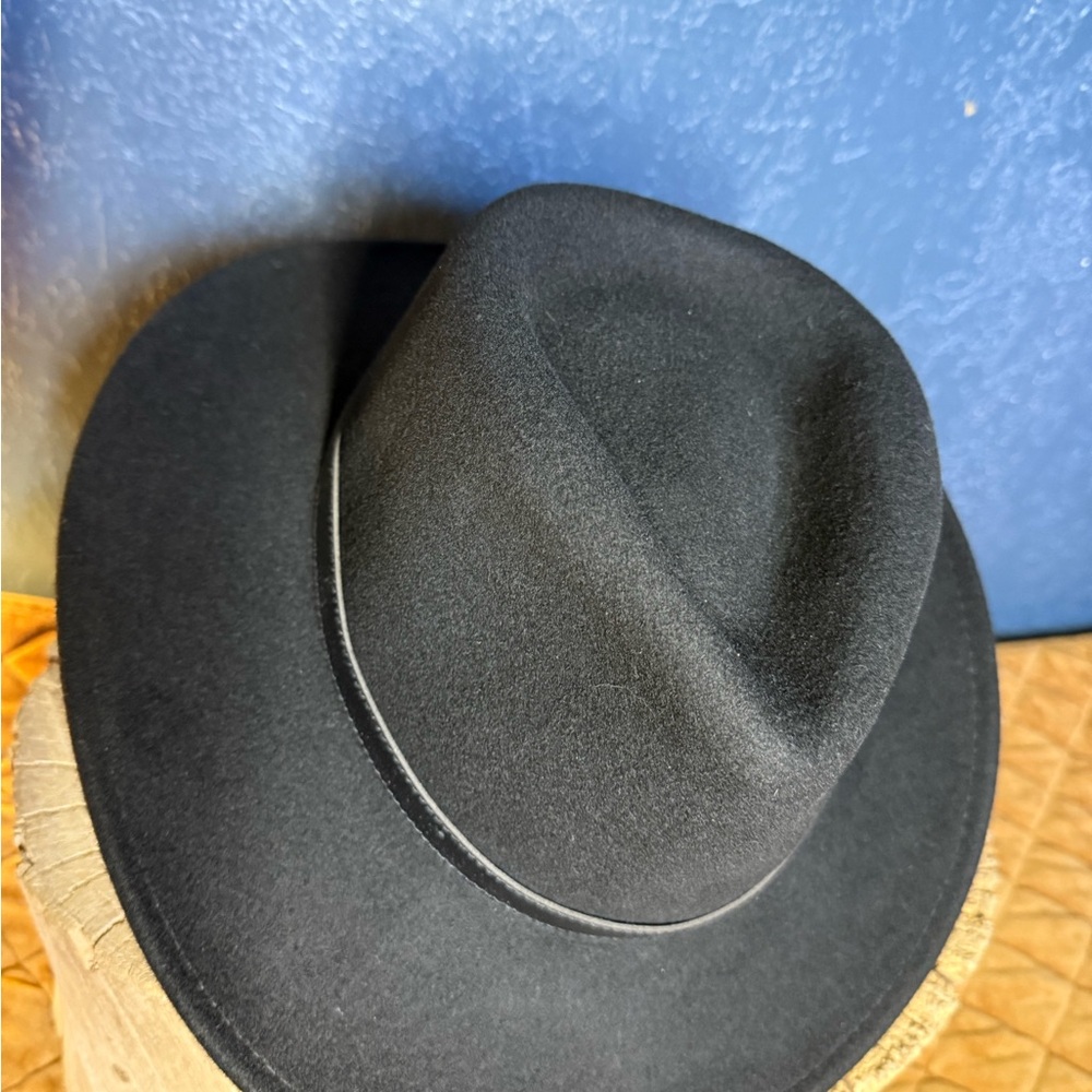 SUNDRY AFTERNOONS Black Wool Felt Hat with Leather Band - Picture 5 of 9